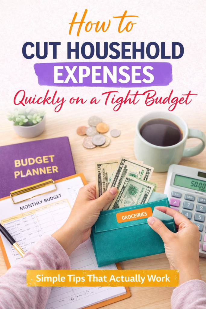 how to cut household expenses quickly
