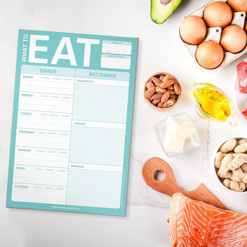 Best Meal Planning Notebooks;magnetic meal planning pad fridge weekly dinner planner grocery list
