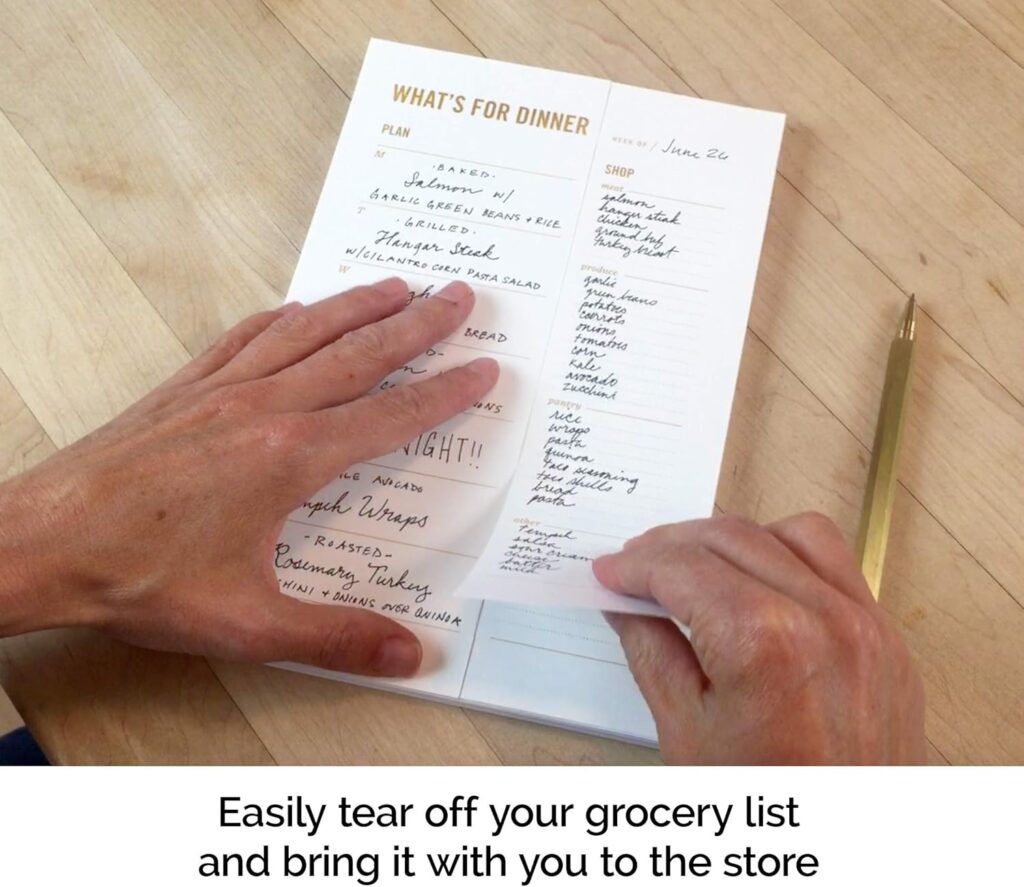  meal planning pad large family weekly dinner planner multiple meals